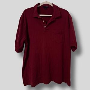 Lands' End Men's Deep Red Polo Shirt